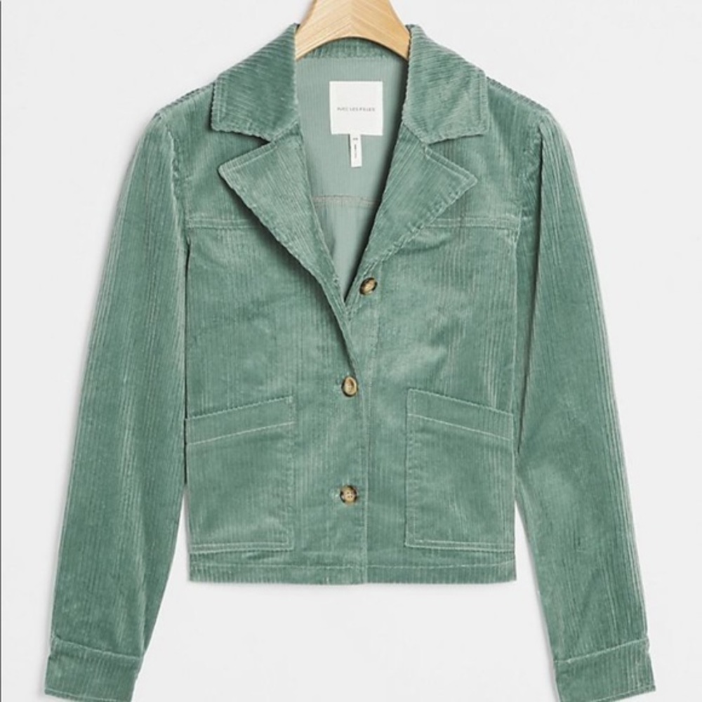 NWT: Anthropologie Avec Les Filles Tegan Corduroy Shirt Jacket Medium Green Mint